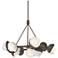 Brooklyn 32"W 9-Light White Accented Bronze Double Shade Ring Pendant