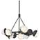 Brooklyn 32"W 9-Light White Accented Natural Iron Double Shade Ring Pe