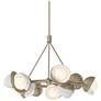 Brooklyn 32"W 9-Light White Accented Soft Gold Double Shade Ring Penda