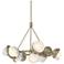 Brooklyn 32"W 9-Light White Accented Soft Gold Double Shade Ring Penda