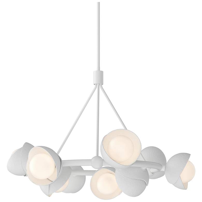 Image 1 Brooklyn 32"W 9-Light White Double Shade Ring Pendant