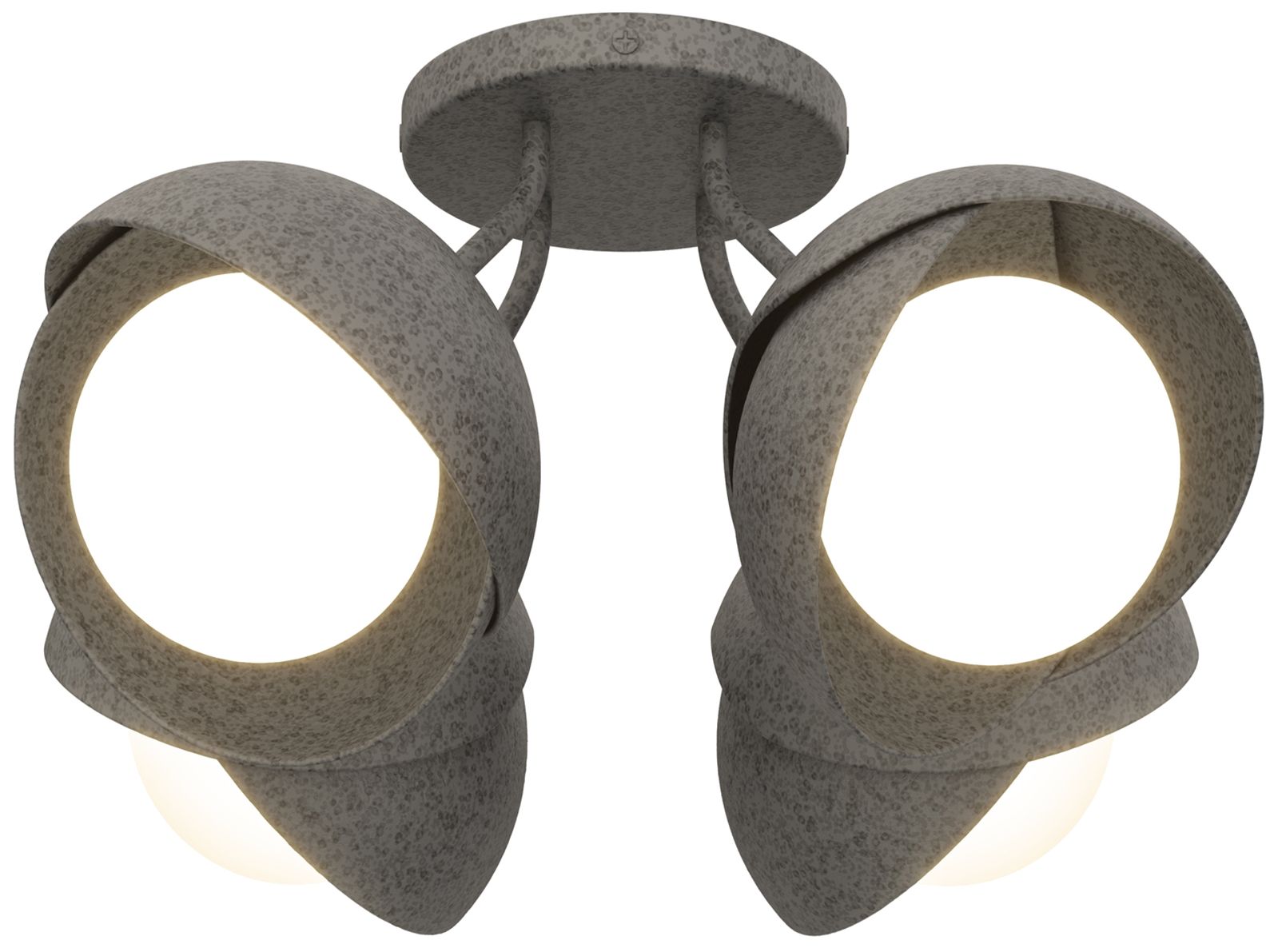 Brooklyn 4-Light Double Shade Semi-Flush Iron Iron Opal Glass Made to Order