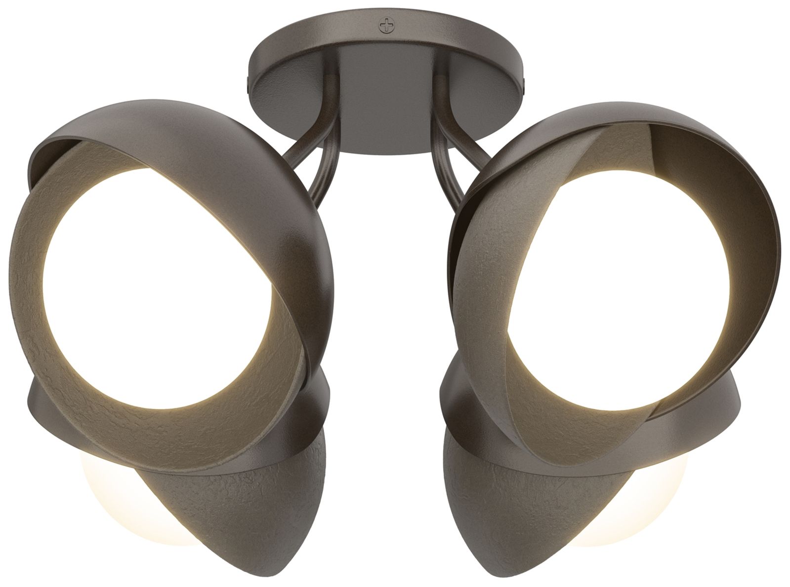 Brooklyn 4-Light Semi-Flush Oil Rubbed Bronze Smoke Opal Made to Order
