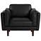 Brooklyn 40.75" Wide Black Accent Chair