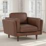 1_Brooklyn 40.75" Wide Dark Brown Accent Chair