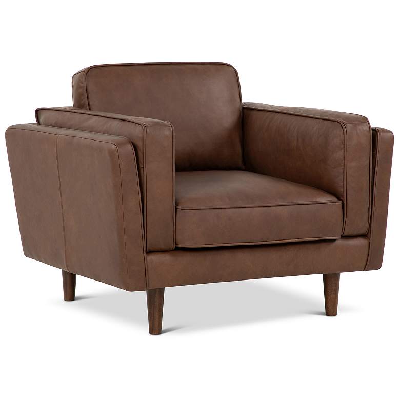 Image 3 Brooklyn 40.75" Wide Dark Brown Accent Chair more views