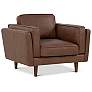 3_Brooklyn 40.75" Wide Dark Brown Accent Chair more views
