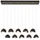 Brooklyn 44.5" Bronze & Oil Rubbed Bronze Rectangular Long 2-Shade