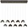 Brooklyn 44.5" Bronze & Platinum Rectangular Long 2-Shade Pendant
