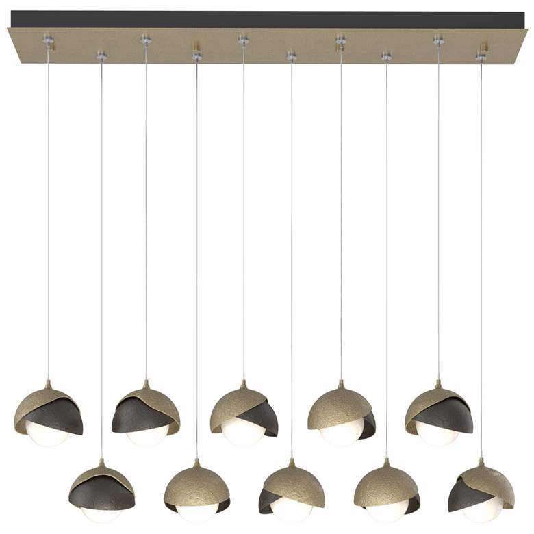 Image 1 Brooklyn 44.5" Gold & Oil Rubbed Bronze Rectangular Long 2-Shade P
