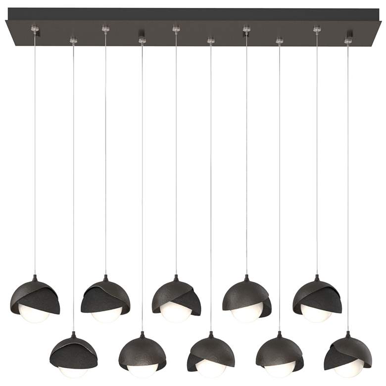 Image 1 Brooklyn 44.5" Oil Rubbed Bronze & Black Rectangular Long 2-Shade