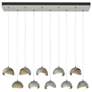 Brooklyn 44.5" Platinum & Gold Rectangular Long 2-Shade Pendant