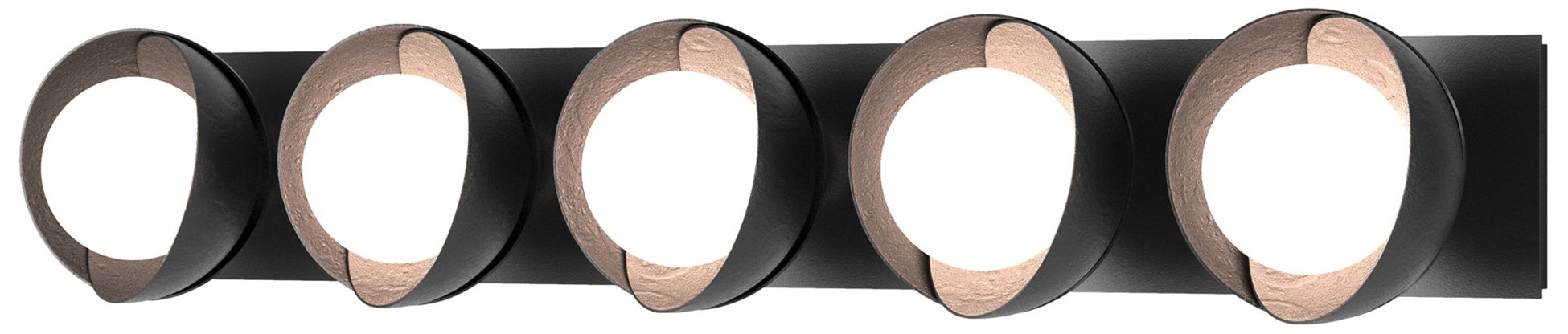 Brooklyn 5-Light Sconce - Black - Black - Opal Glass - Made to Order