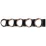 Brooklyn 5-Light Sconce - Black - Black - Opal Glass