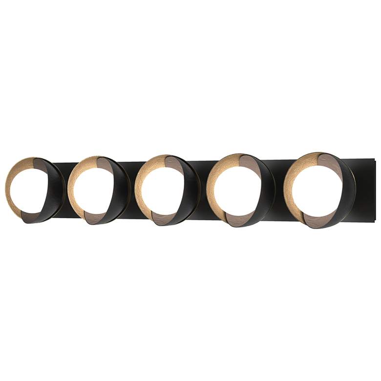 Image 1 Brooklyn 5-Light Sconce - Black - Gold - Opal Glass