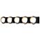 Brooklyn 5-Light Sconce - Black - Gold - Opal Glass