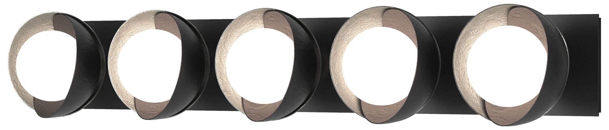 Brooklyn 5-Light Sconce - Black - Platinum - Opal Glass - Made to Order