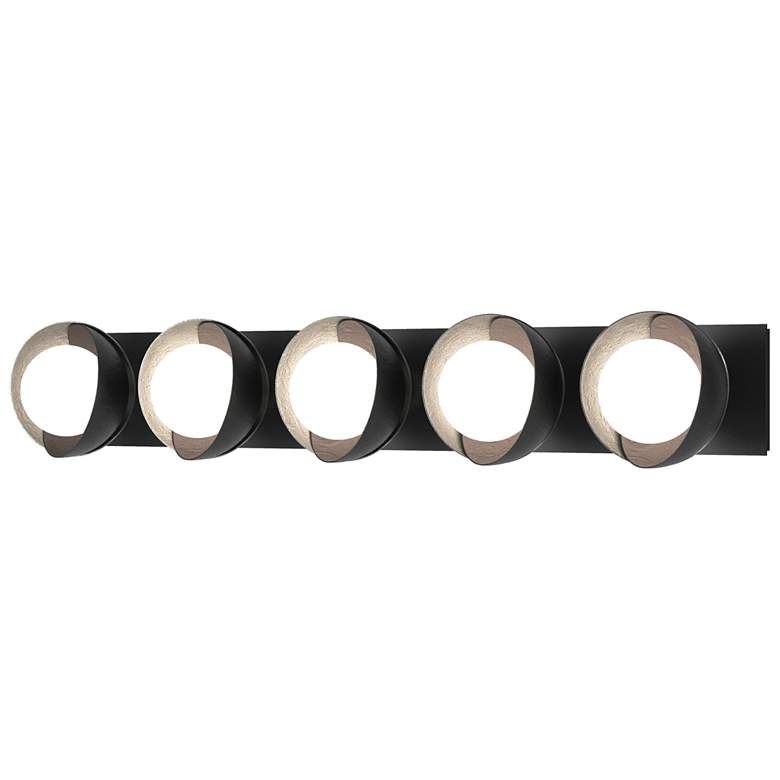 Image 1 Brooklyn 5-Light Sconce - Black - Platinum - Opal Glass