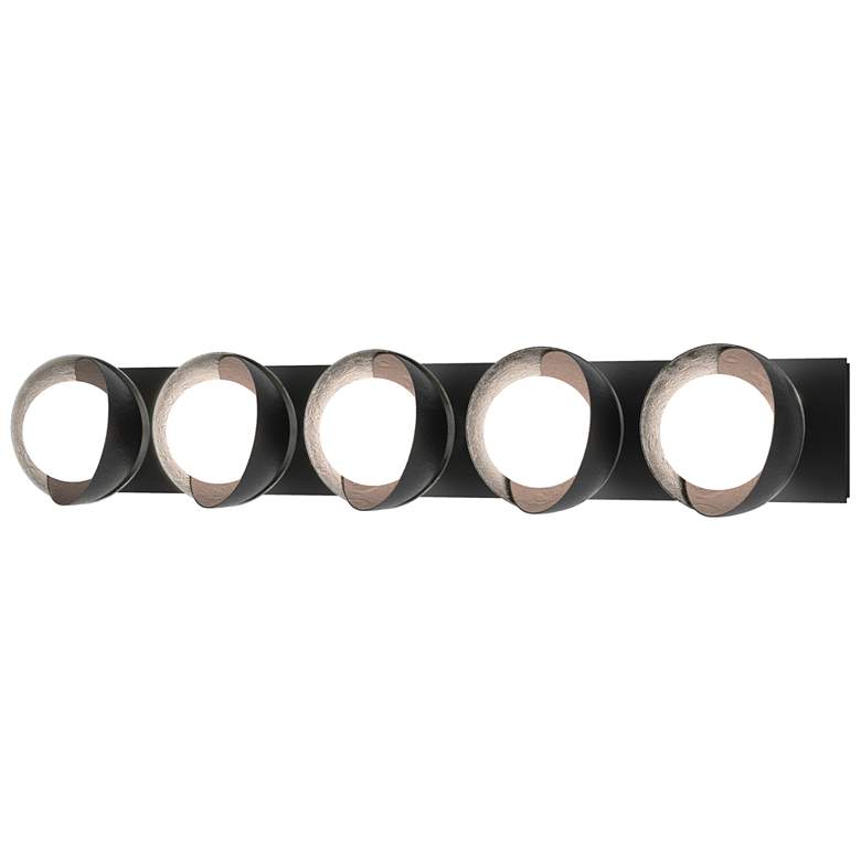 Image 1 Brooklyn 5-Light Sconce - Black - Sterling - Opal Glass