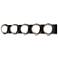 Brooklyn 5-Light Sconce - Black - Sterling - Opal Glass