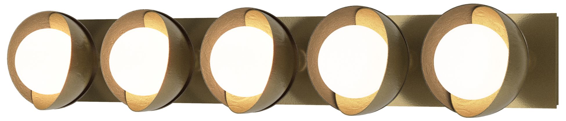 Brooklyn 5-Light Sconce - Modern Brass - Gold - Opal Glass - Made to Order