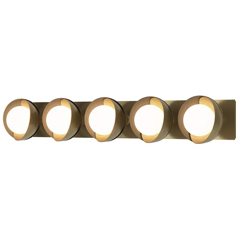 Image 1 Brooklyn 5-Light Sconce - Modern Brass - Gold - Opal Glass