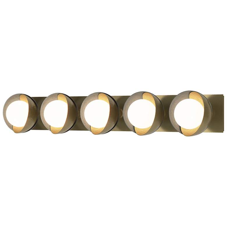 Image 1 Brooklyn 5-Light Sconce - Modern Brass - Platinum - Opal Glass
