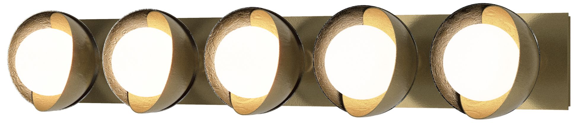 Brooklyn 5-Light Sconce Modern Brass Sterling Opal Glass Made to Order