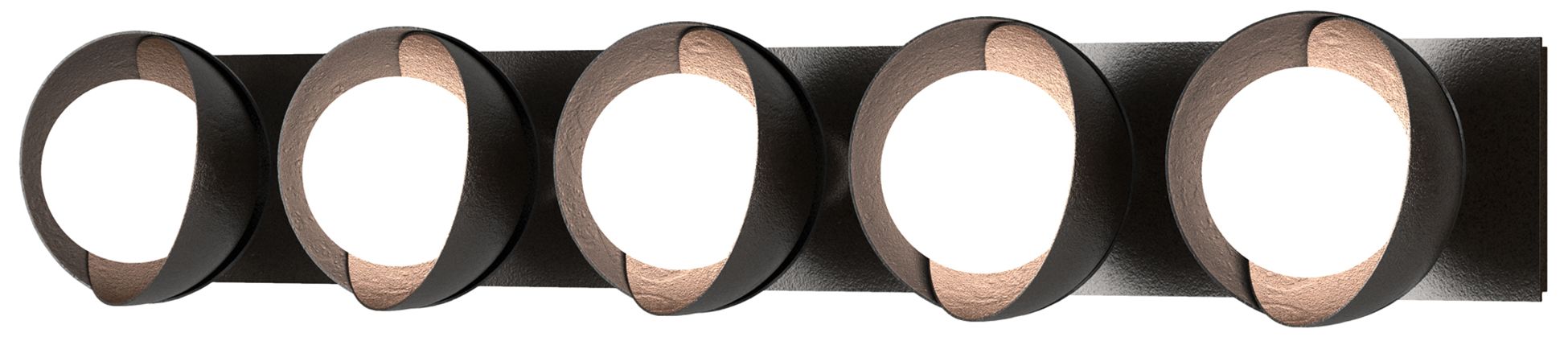 Brooklyn 5-Light Sconce Oil Rubbed Bronze Black Opal Glass Made to Order