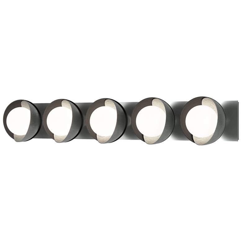 Image 1 Brooklyn 5-Light Sconce - Platinum - Black - Opal Glass