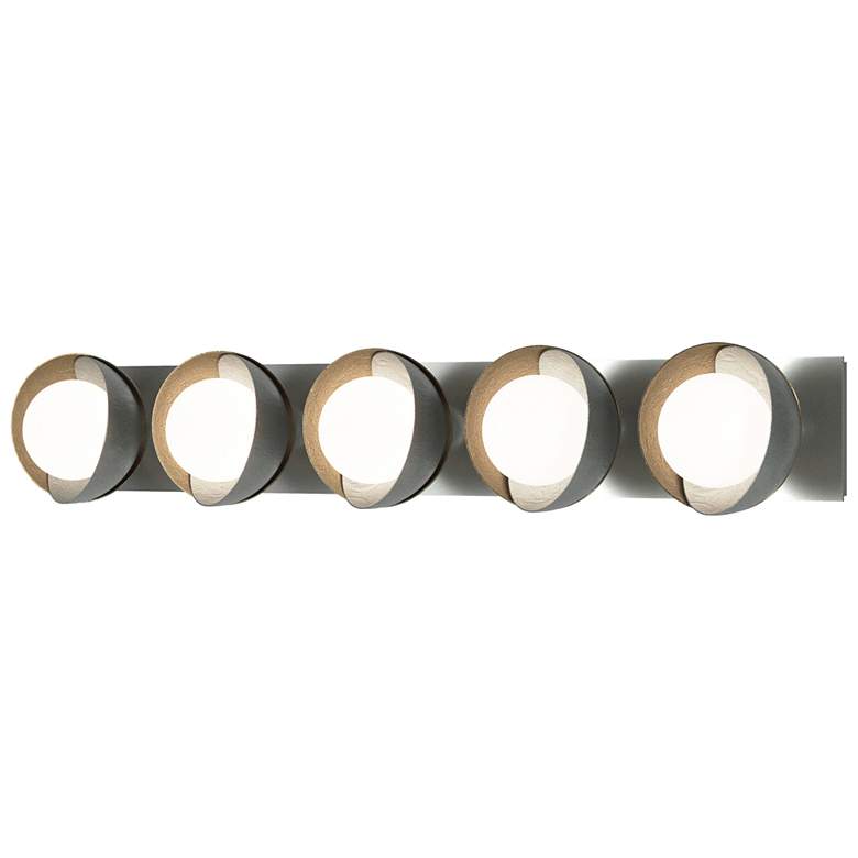 Image 1 Brooklyn 5-Light Sconce - Platinum - Gold - Opal Glass