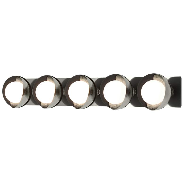 Image 1 Brooklyn 5-Light Sconce - Sterling - Black - Opal Glass