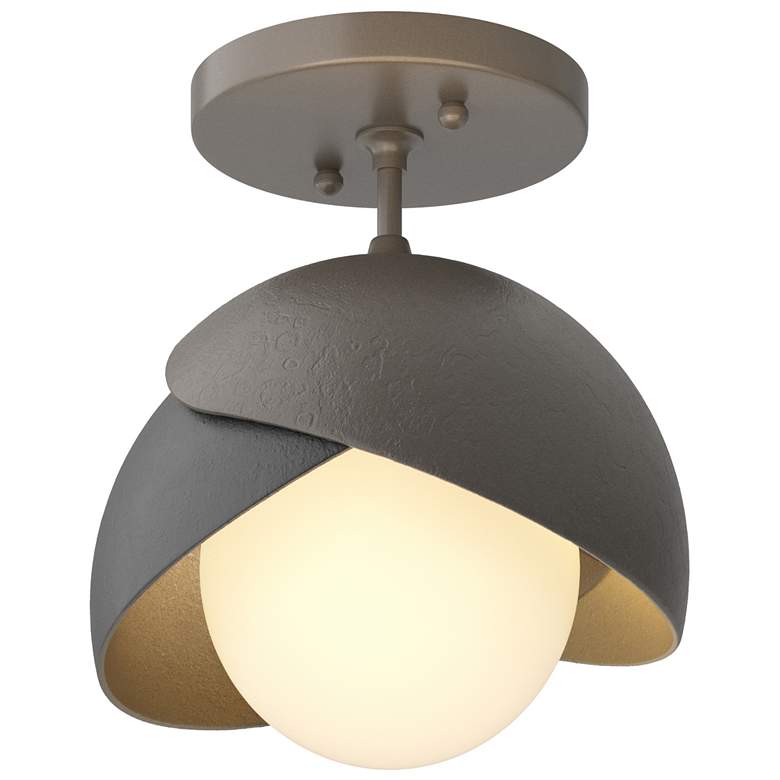 Image 1 Brooklyn 6" Wide Dark Smoke with Black Ceiling Light