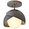 Brooklyn 6" Wide Dark Smoke with Black Ceiling Light