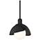 Brooklyn 9.4" Wide Black Mini Pendant With Double Shade
