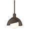 Brooklyn 9.4" Wide Bronze Accented Bronze Mini Pendant With Double Sha