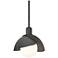 Brooklyn 9.4" Wide Ink Accented Natural Iron Mini Pendant With Double 