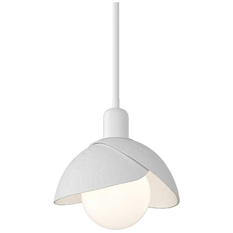 Image 1 Brooklyn 9.4" Wide White Mini Pendant With Double Shade