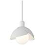Brooklyn 9.4" Wide White Mini Pendant With Double Shade