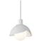Brooklyn 9.4" Wide White Mini Pendant With Double Shade