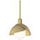 Brooklyn 9.4"W Brass Mini Pendant w/ Double Shade