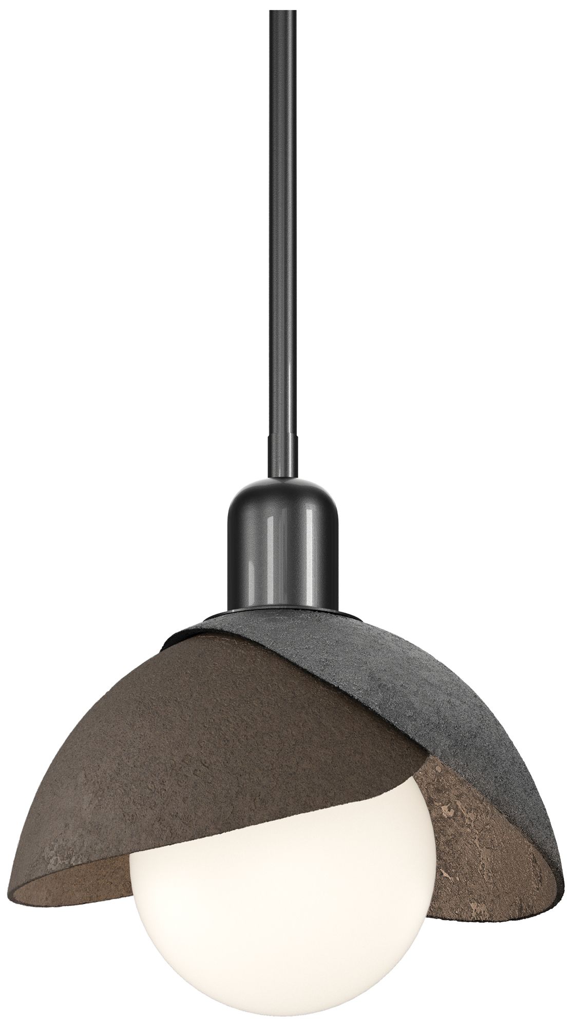 Brooklyn 9.4"W Bronze Accented Ink Mini Pendant With Double Made to Or