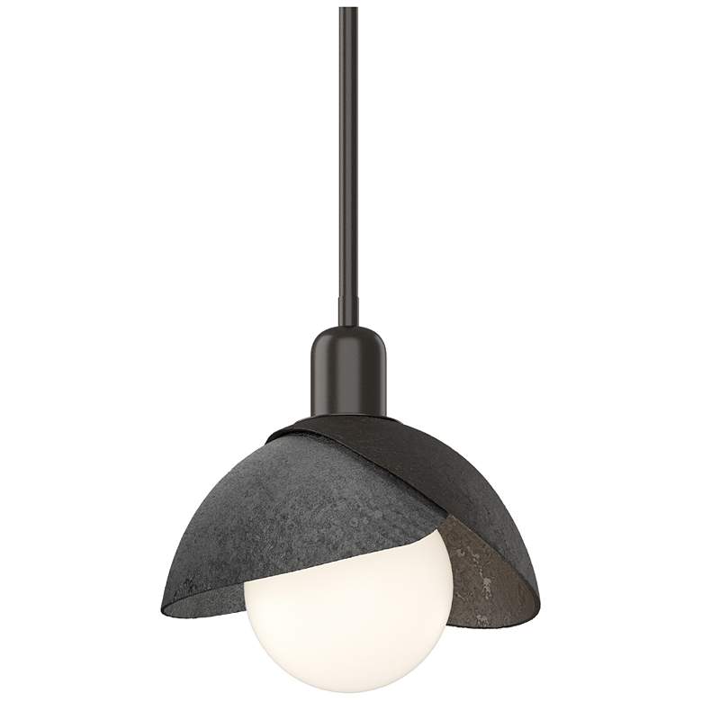 Image 1 Brooklyn 9.4"W Ink Accented Oil Rubbed Bronze Mini Pendant w/ Double S