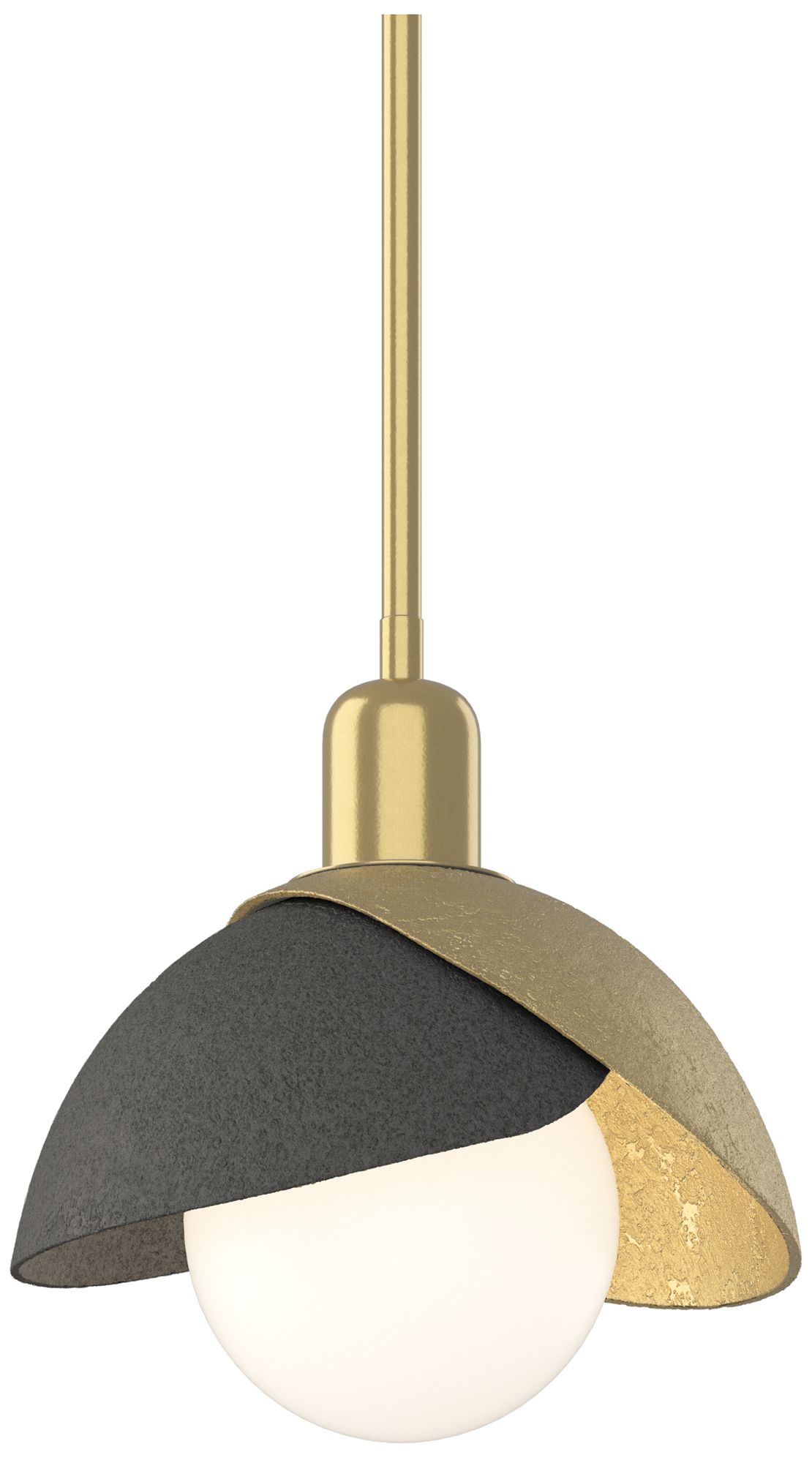 Brooklyn 9.4"W Iron Modern Brass Mini Pendant w/Double Made to Order