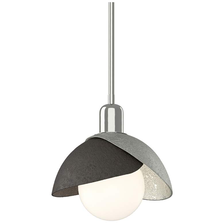 Image 1 Brooklyn 9.4"W Oiled Bronze Accented Sterling Mini Pendant w/ Double S