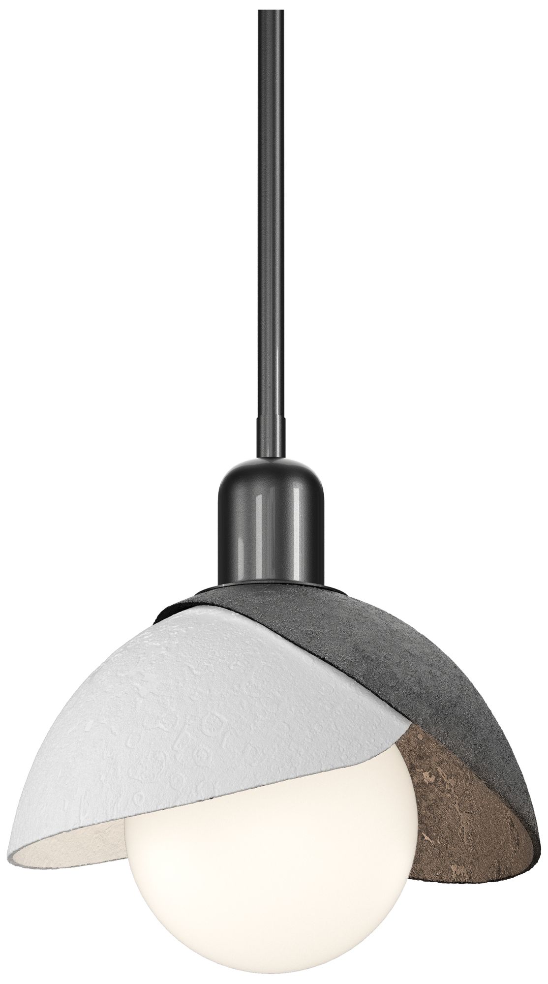 Brooklyn 9.4"W White Accented Ink Mini Pendant With Double Made to Ord