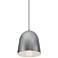 Brooklyn 9 1/2" Wide Silver Metal Dome Mini Pendant Light