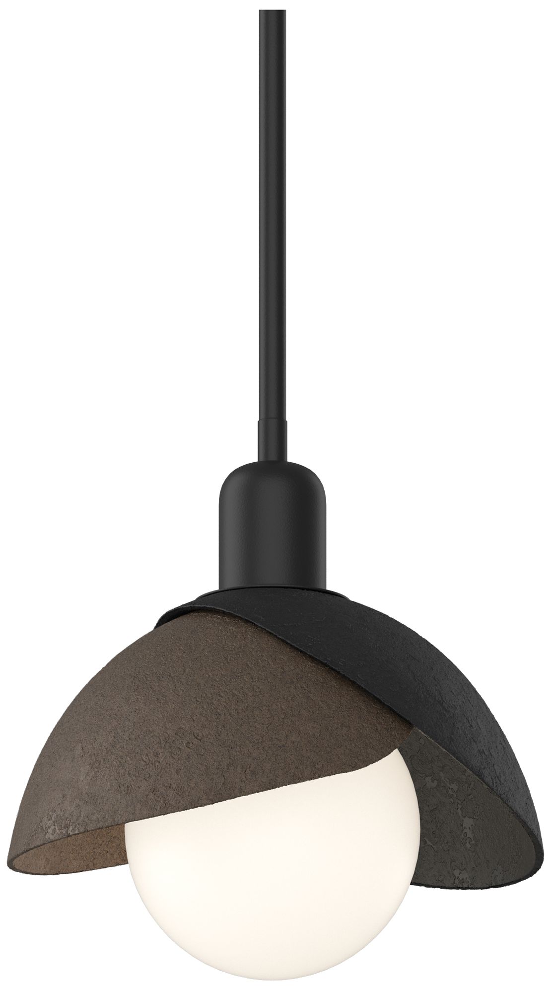Brooklyn 9" Wide Black Mini Pendant w/ Bronze