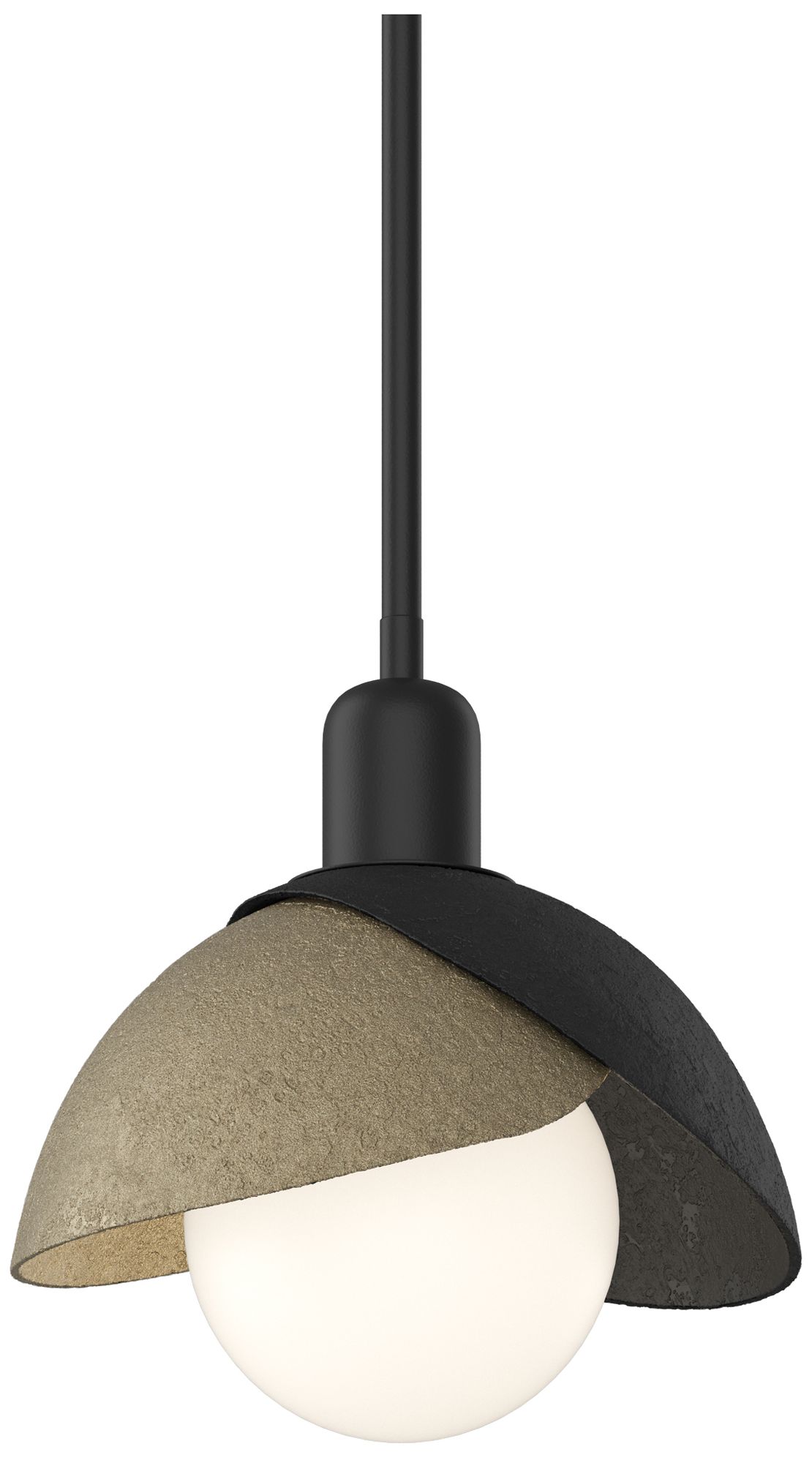 Brooklyn 9" Wide Black Mini Pendant w/ Soft Gold