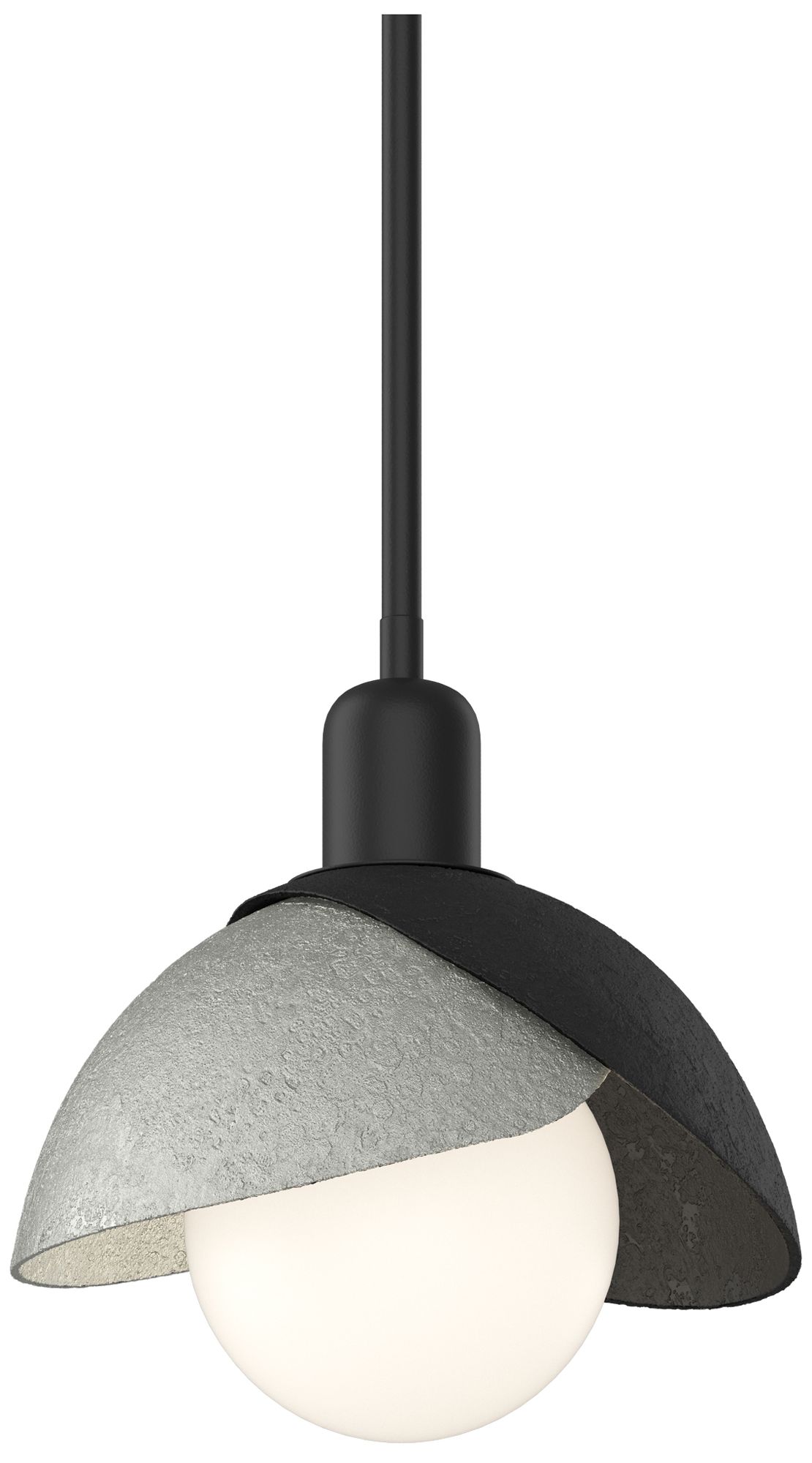 Brooklyn 9" Wide Black Mini Pendant w/ Sterling